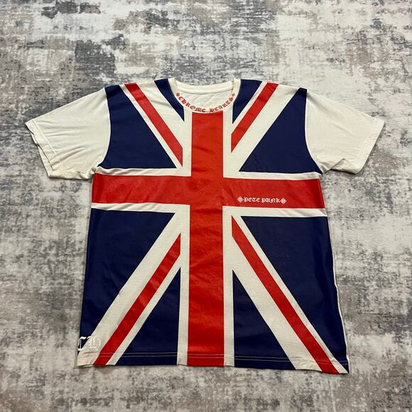 Authentic Chrome Hearts Union Jack UK Flag Tee XL - Picture 1 of 9